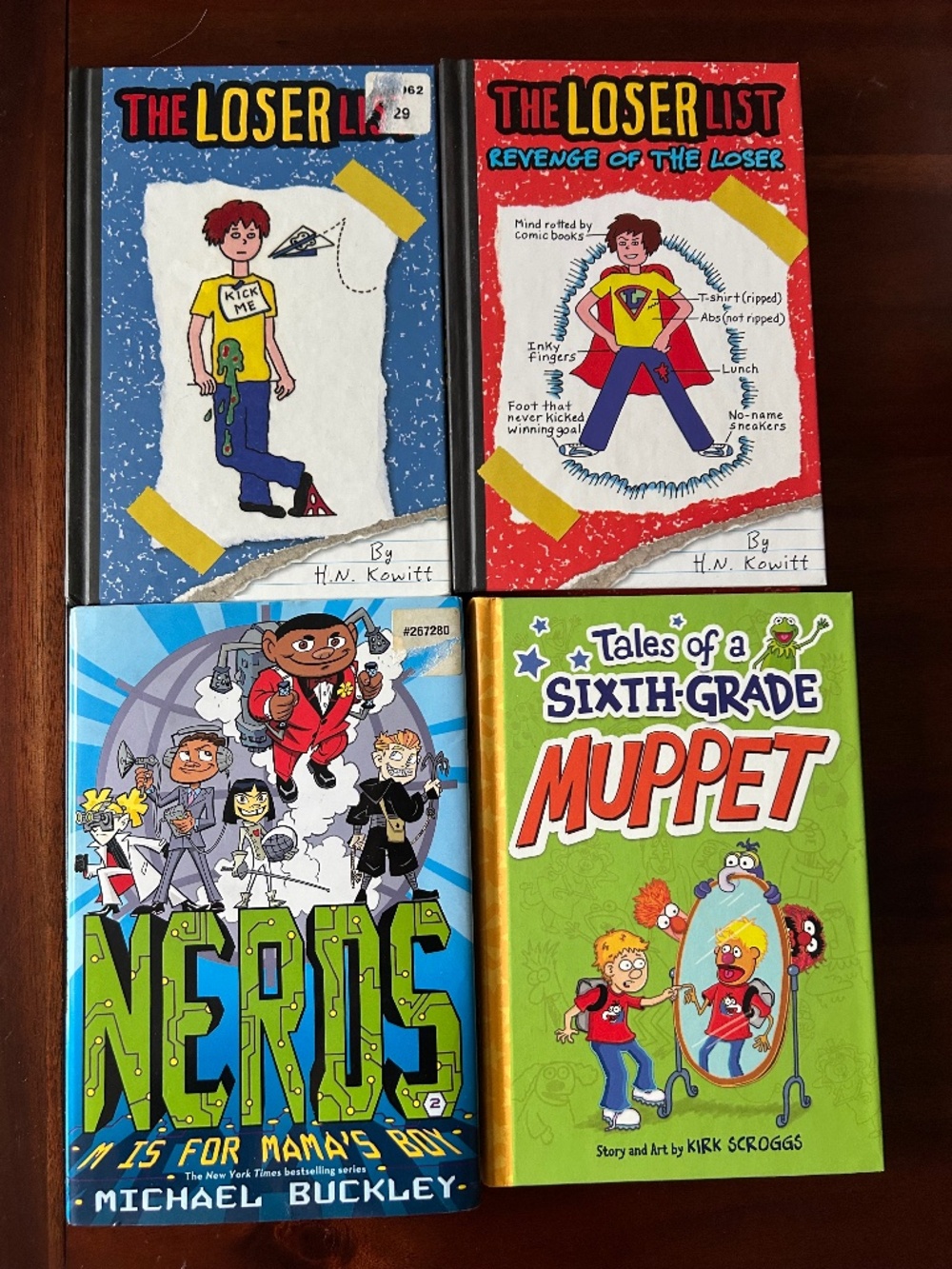 4-Book Middle Grade Novel Lot – Illustrated Chapter Books (Diary of a Wimpy Kid